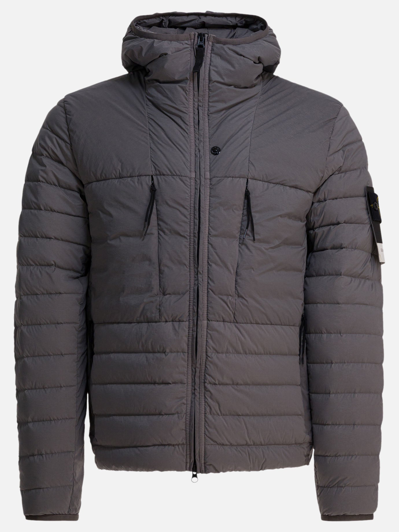 Piumini corti Solid colour  Grigio - Stone Island Uomo | PDP | VIETTI Online Store | thumbnail