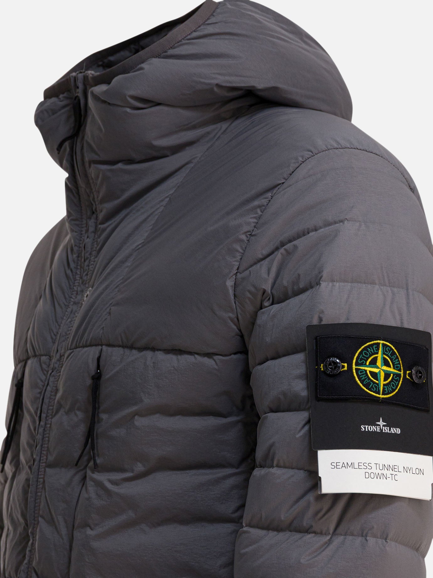 Piumini corti Solid colour  Grigio - Stone Island Uomo | PDP | VIETTI Online Store | thumbnail_4
