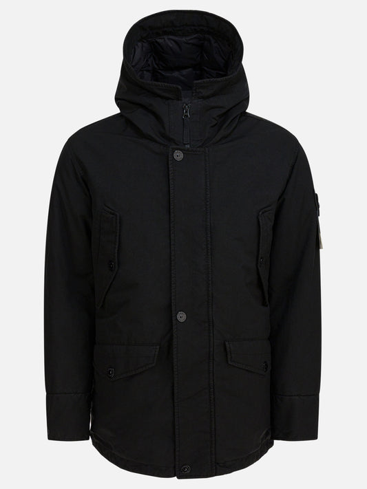 Piumini corti Logo  Nero - Stone Island Uomo | PLP | VIETTI Online Store 
