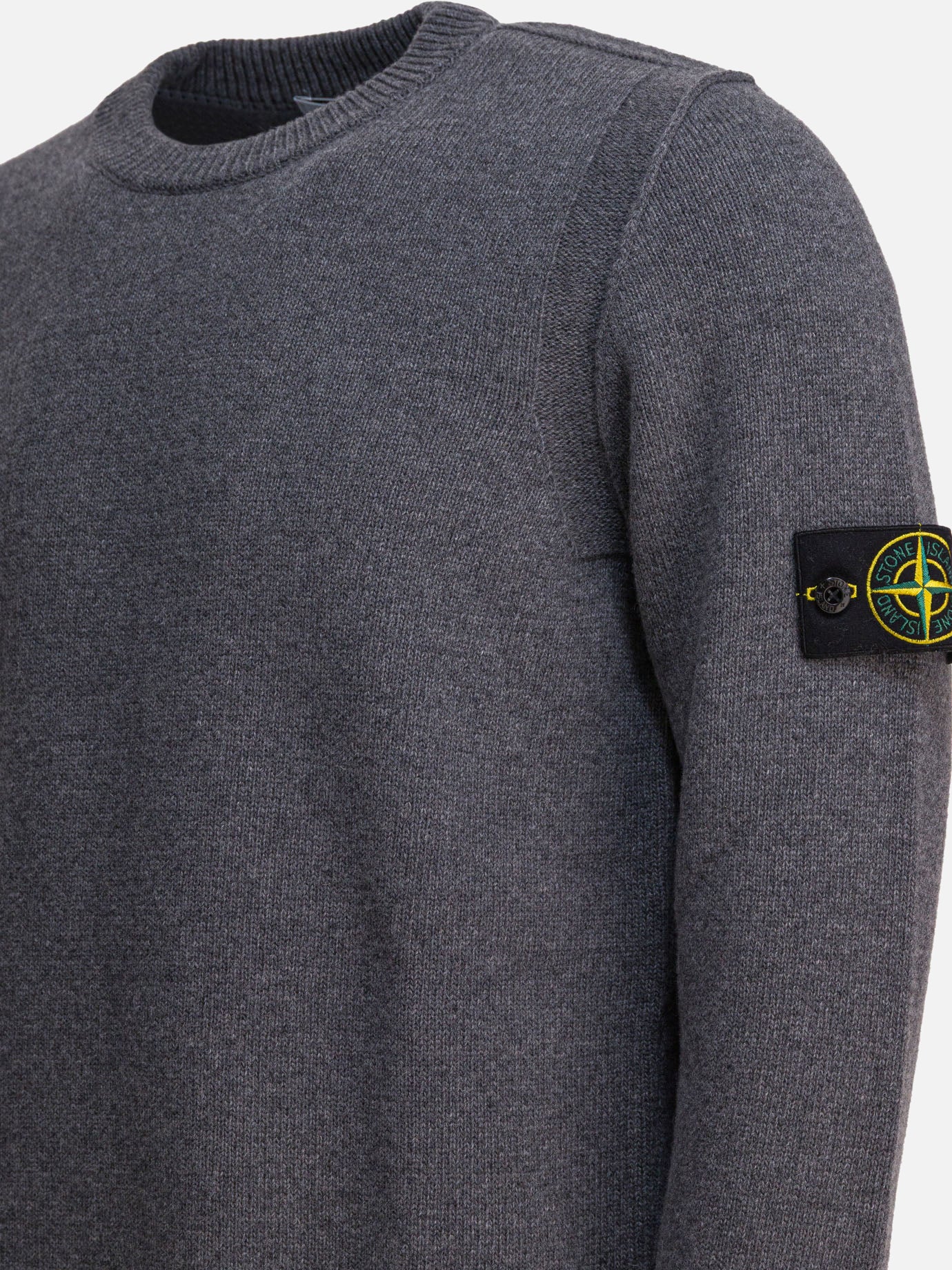 Stone Island Wool crewneck sweater Grey