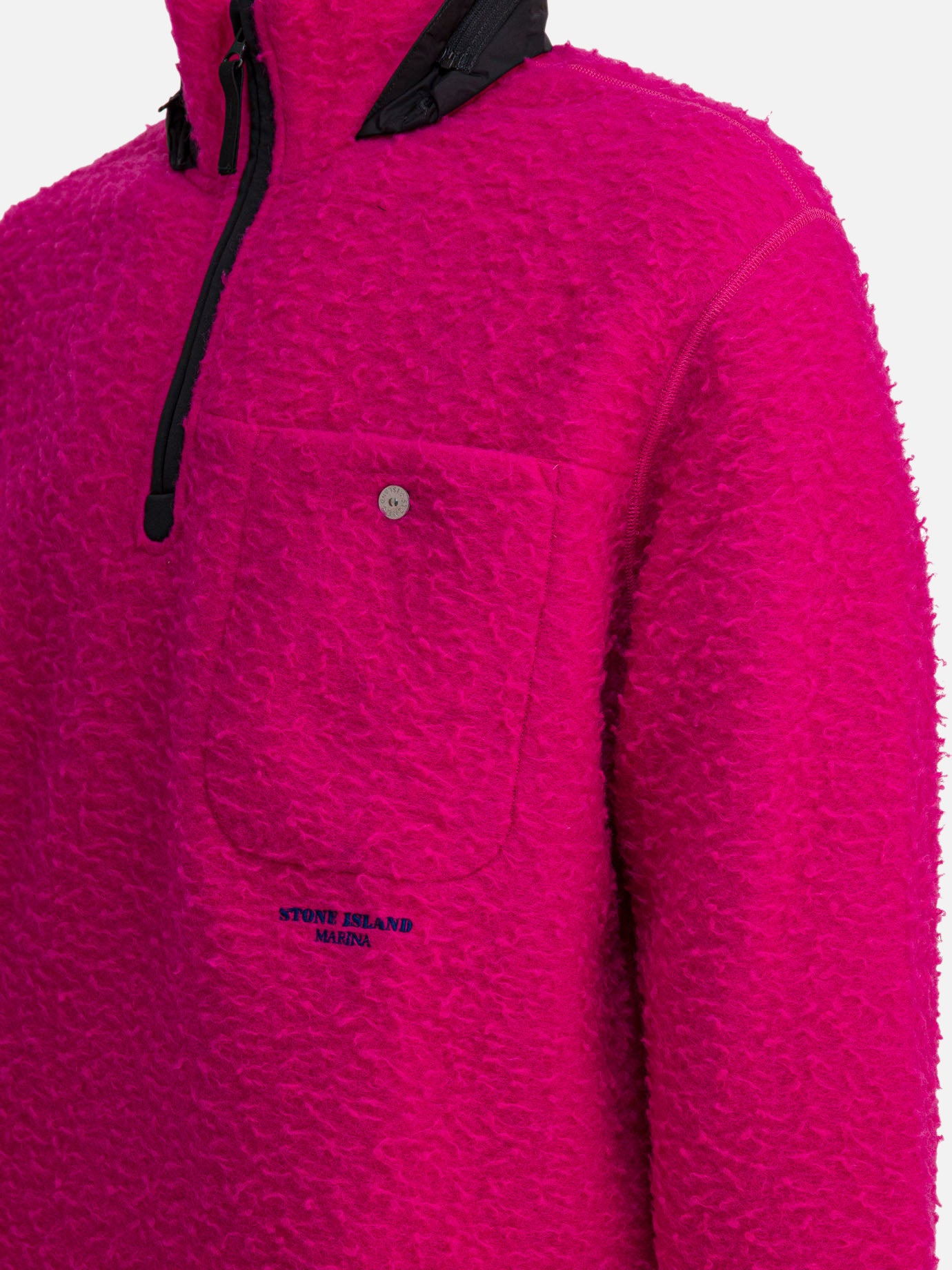 Felpe con mezza zip Logo  Fucsia - Stone Island Uomo | PDP | VIETTI Online Store | Zoom-Modal_4
