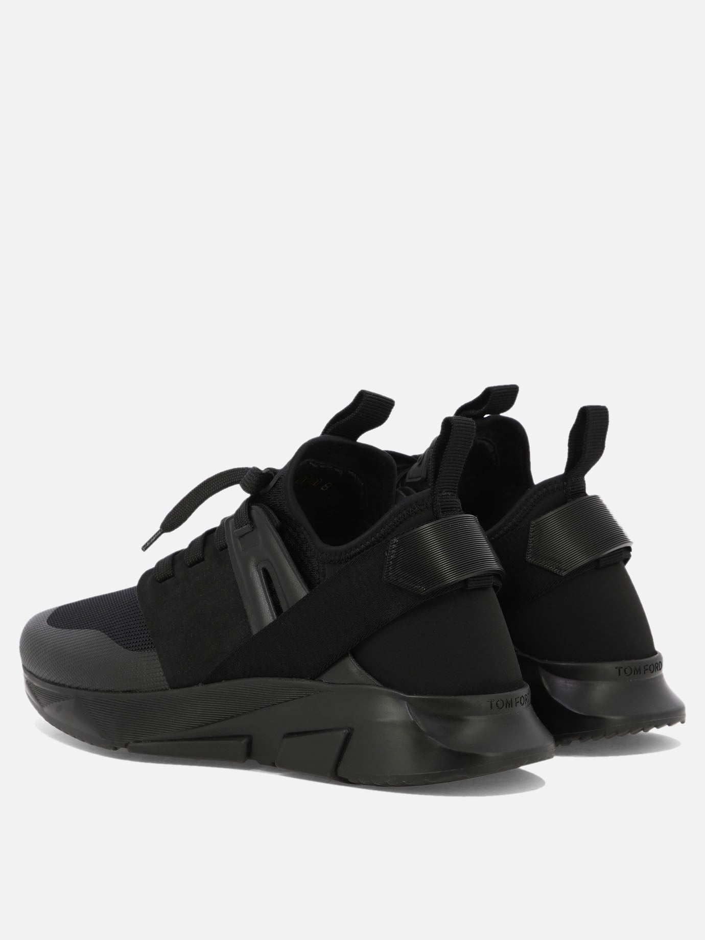 Low top sneakers 35% polyamide 25% polyester 15% viscose 15% calf leather 10% cotton - 100% rubber  Black - Tom Ford Men | PDP | VIETTI Online Store | thumbnail_4