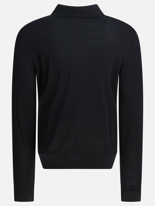 Polo con bottoni Solid colour  Nero - Tom Ford Uomo | PDP | VIETTI Online Store | 2
