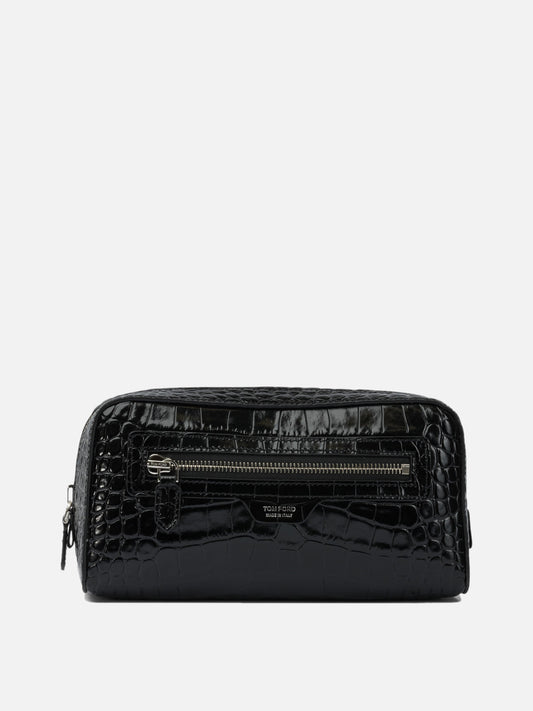 Beauty case 100% calf leather  Nero - Tom Ford Uomo | PDP | VIETTI Online Store 
