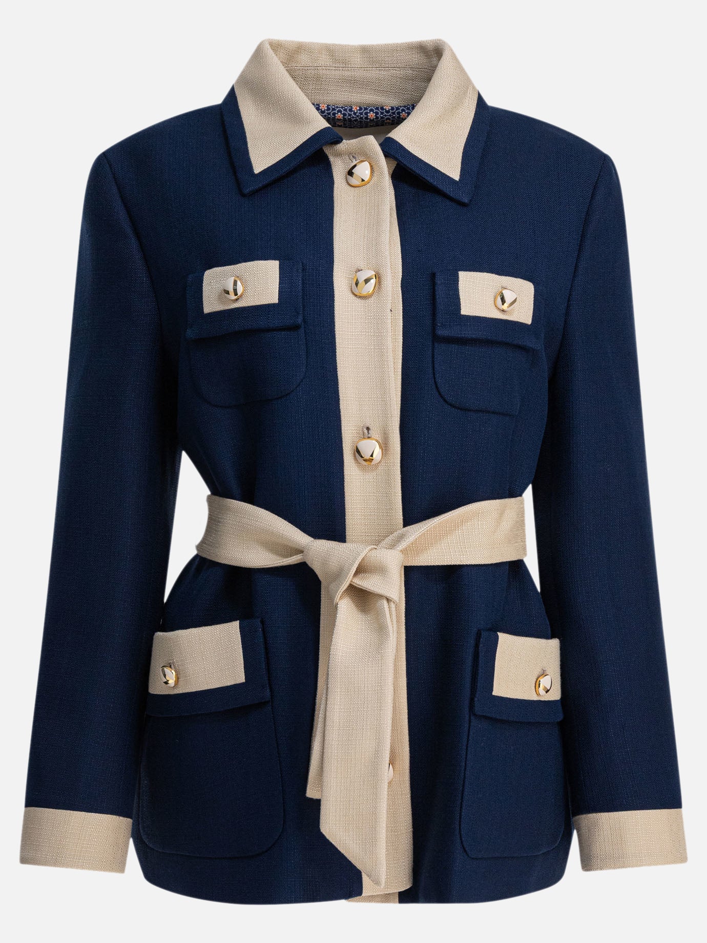 Short coats Solid colour  Blue - Valentino Women | PDP | VIETTI Online Store | thumbnail