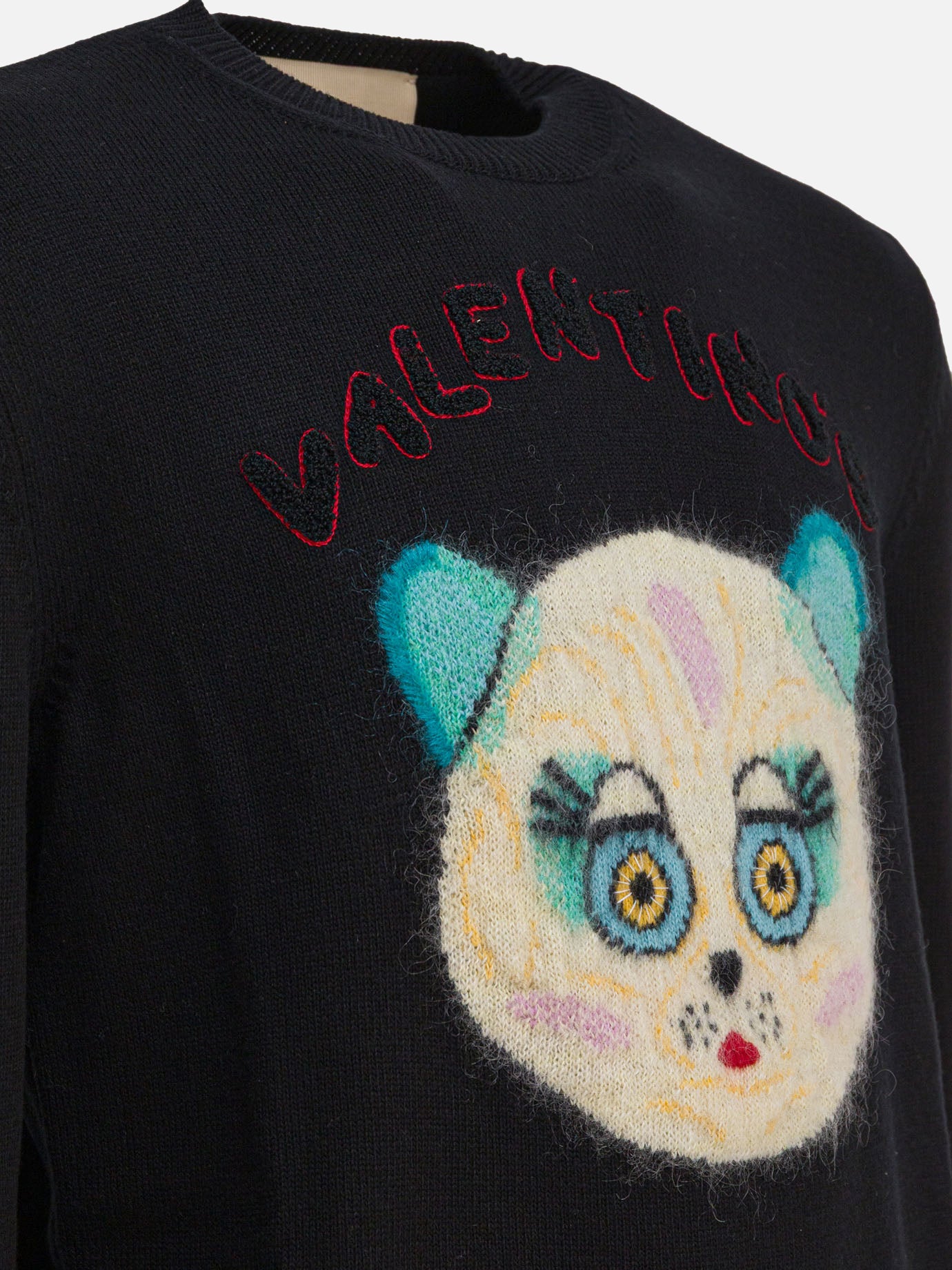 Crewneck sweaters Embroidered  Black - Valentino Men | PDP | VIETTI Online Store | Zoom-Modal_4
