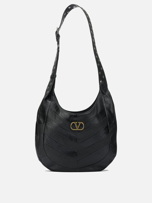 Medium bags 100% lamb leather  Black - Valentino Garavani Women | PDP | VIETTI Online Store 
