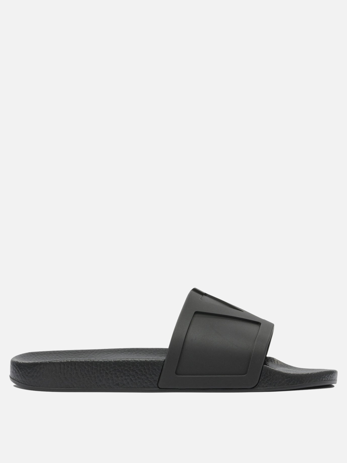 Slides 100% leather - 100% rubber  Black - Valentino Garavani Men | PDP | VIETTI Online Store | thumbnail