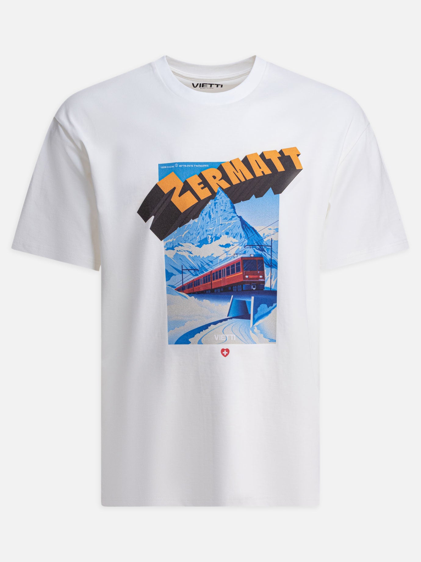 VIETTI Merchandise T-shirt girocollo &quot;Zermatt&quot; 20226185_S White thumbnail_1