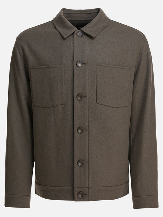 Giacche overshirt Solid colour  Grigio - Vince Uomo | PDP | VIETTI Online Store 

