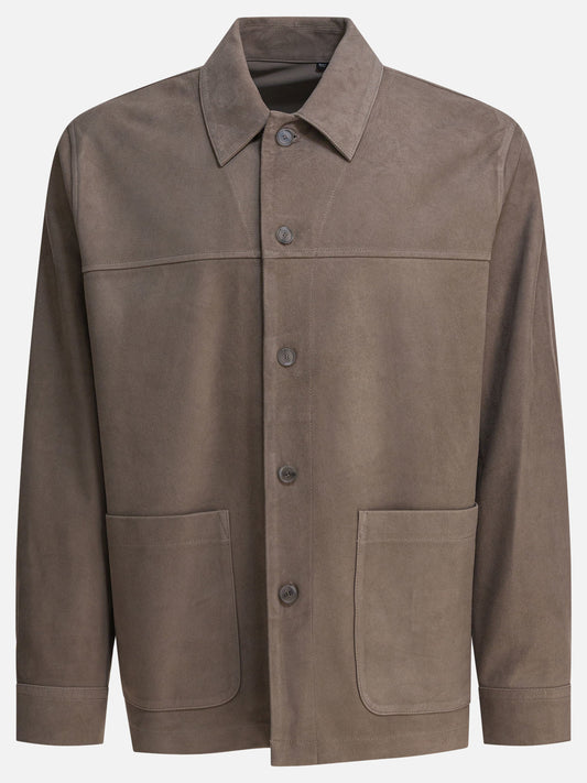 Giacche in pelle Solid colour  Grigio - Vince Uomo | PDP | VIETTI Online Store 
