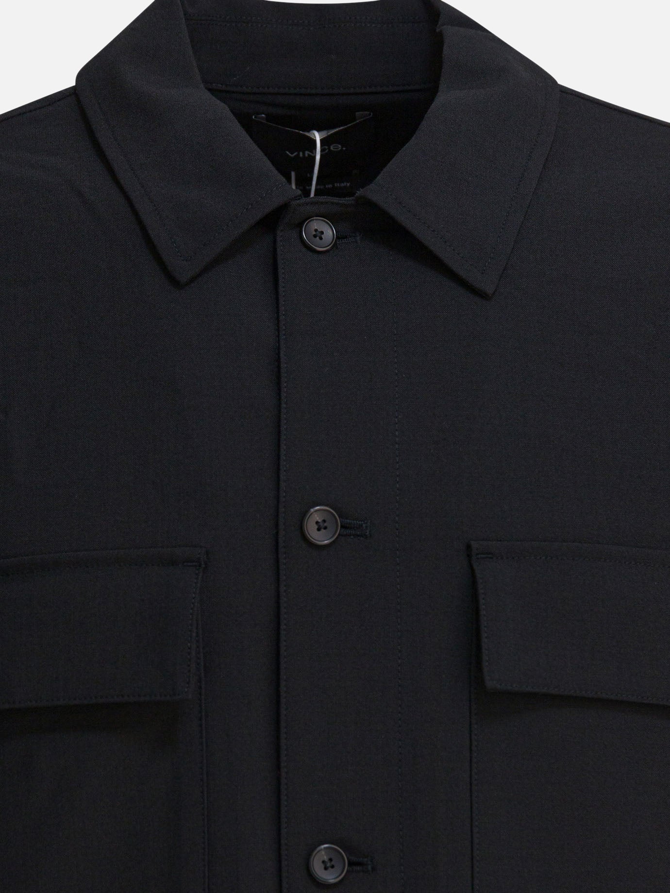 Giacche overshirt Solid colour  Nero - Vince Uomo | PDP | VIETTI Online Store | Zoom-Modal_3

