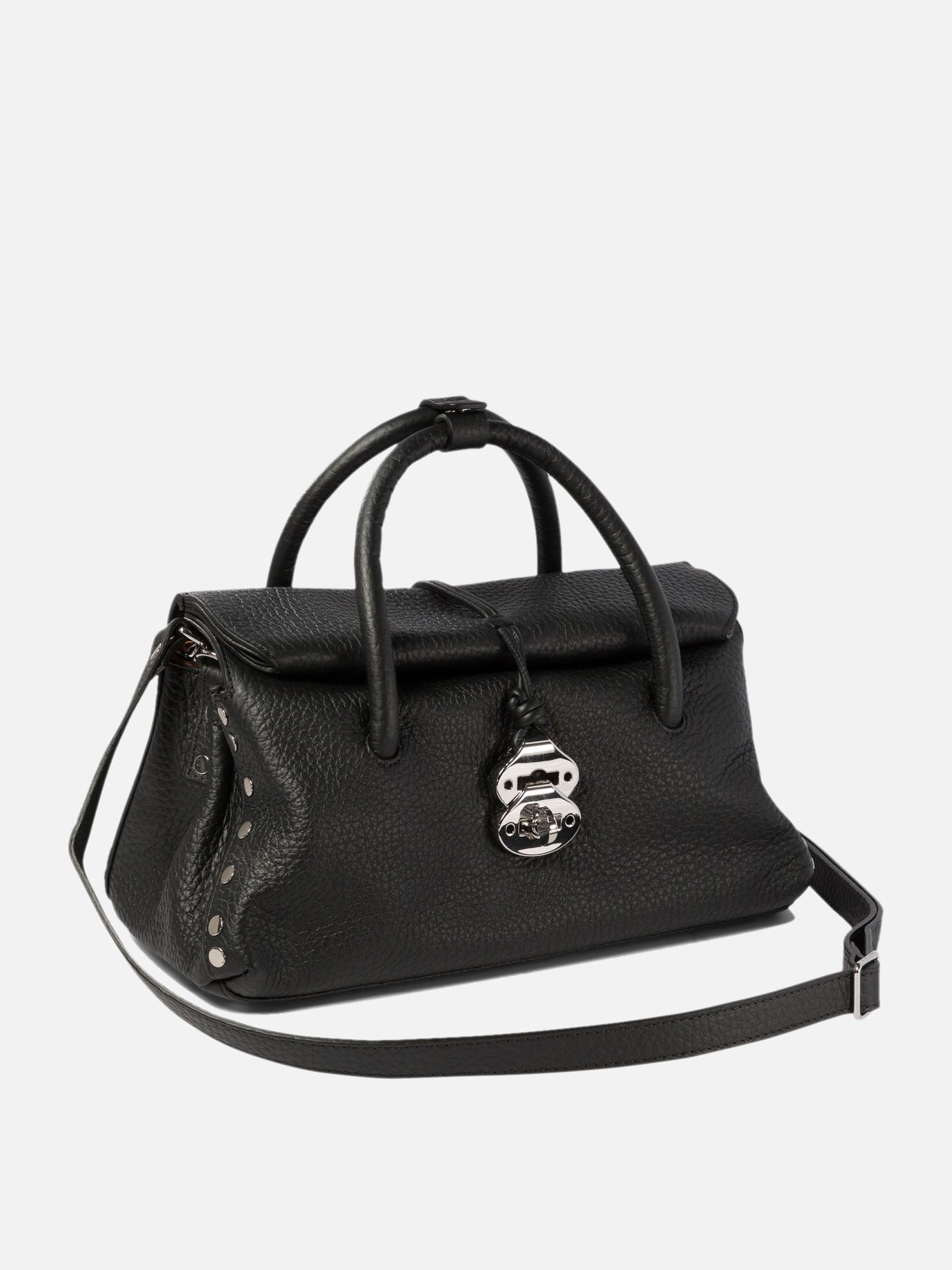 Medium bags 100% cow leather - 100% cotton  Black - Zanellato Women | PDP | VIETTI Online Store | Zoom-Modal_2
